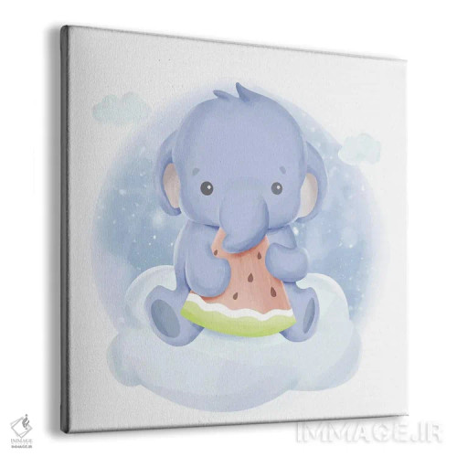 تابلو بچه فیل و هندوانه اثر آرت میرانو - نمای پرسپکتیو محصول