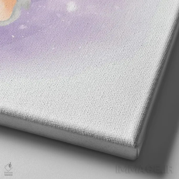 تابلو بچه کوالا و بادکنک اثر آرت میرانو - نمای نزدیک بافت بوم