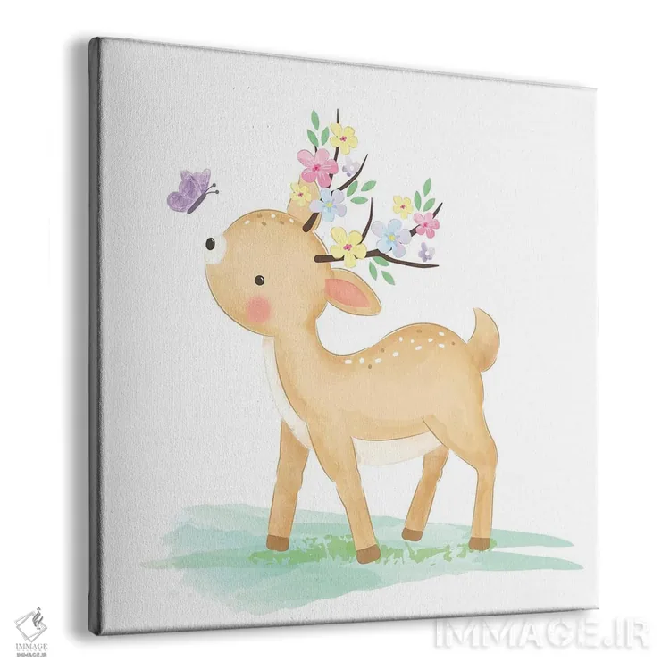 تابلو آهوی کوچک بامزه اثر آرت میرانو - نمای پرسپکتیو محصول