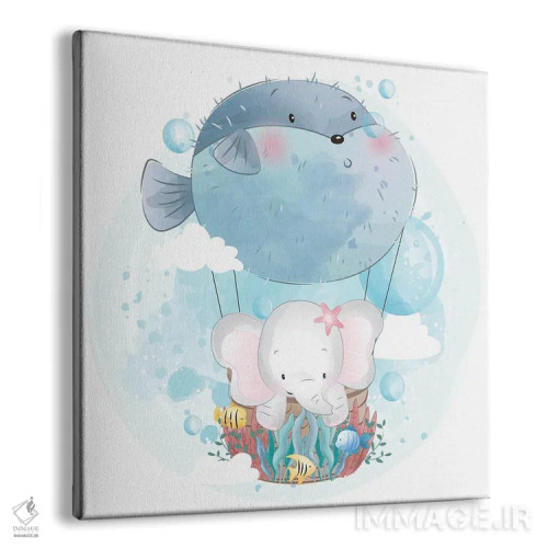 تابلو فیل کوچک در حال پرواز اثر آرت میرانو - نمای پرسپکتیو محصول