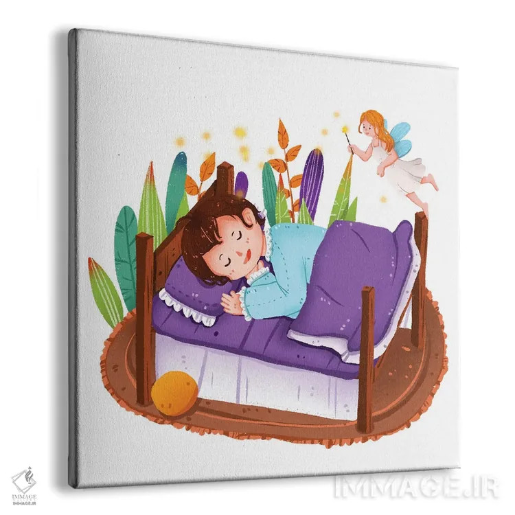 تابلو کودکان و الفها در حال خواب اثر آرت میرانو - نمای پرسپکتیو محصول