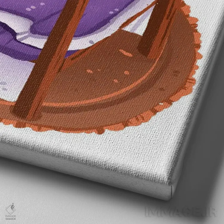 تابلو کودکان و الفها در حال خواب اثر آرت میرانو - نمای نزدیک بافت بوم