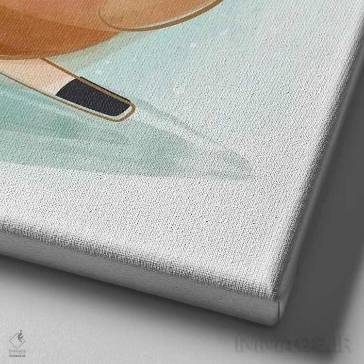 تابلو آهو در حال بوسیدن پروانه اثر آرت میرانو - نمای نزدیک بافت بوم