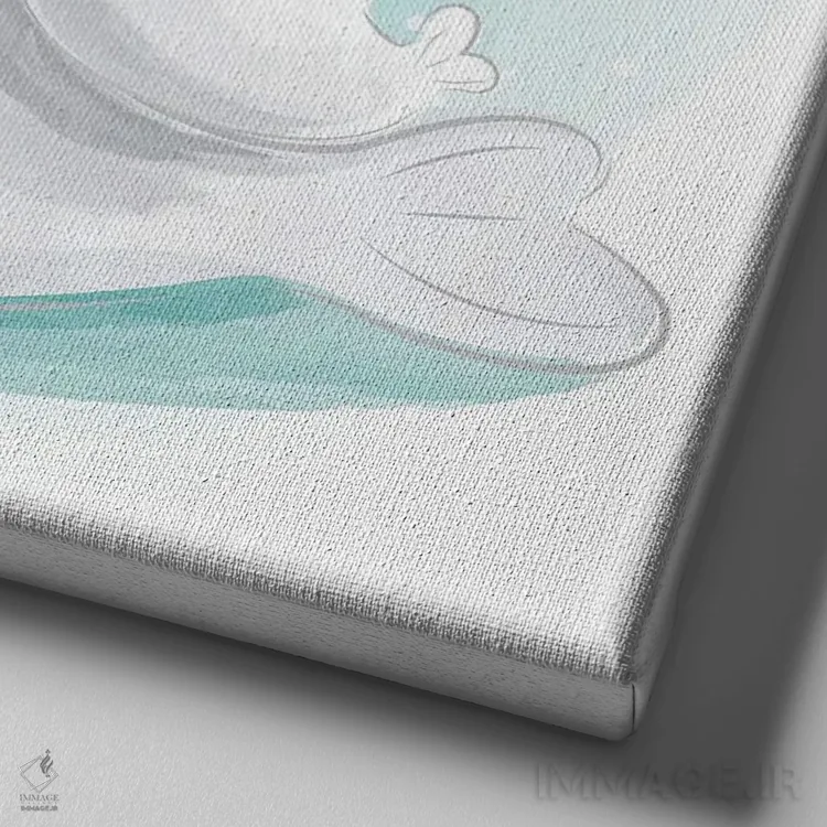 تابلو مادر و بچه فوک اثر آرت میرانو - نمای نزدیک بافت بوم