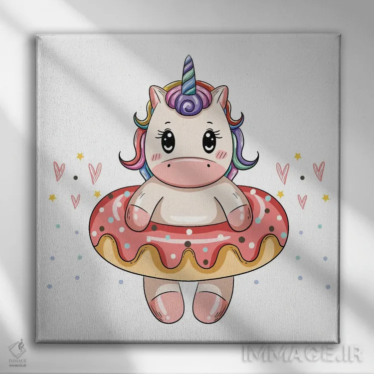 تابلو تکشاخ بامزه و شاداب اثر آرت میرانو - نمای روبهرو روی دیوار