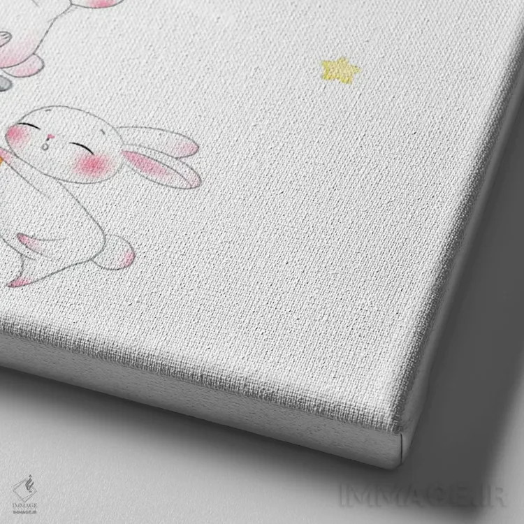 تابلو فیل بامزه در حال دوچرخهسواری اثر آرت میرانو - نمای نزدیک بافت بوم