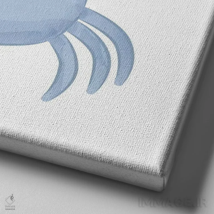 تابلو موجودات دریایی بامزه اثر آرت میرانو - نمای نزدیک بافت بوم