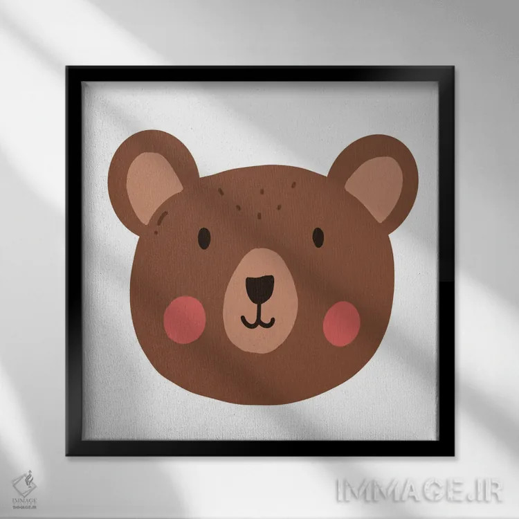 تابلو حیوانات جنگل اثر آرت میرانو - نمای قابدار مشکی