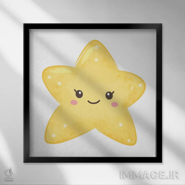 تابلو موجودات دریایی بامزه اثر آرت میرانو - نمای قابدار مشکی