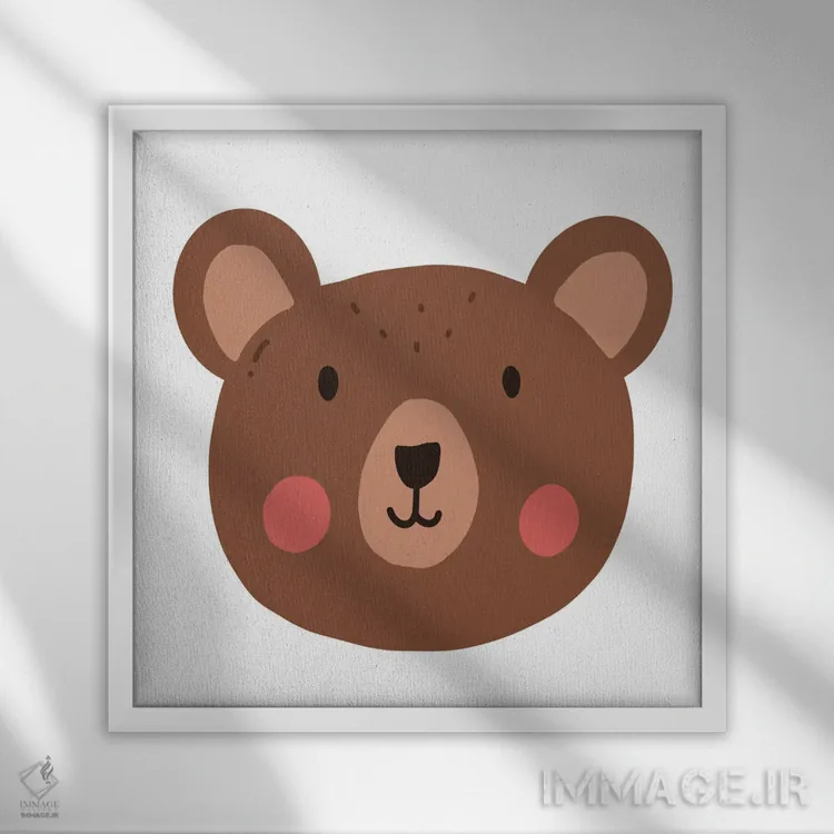 تابلو حیوانات جنگل اثر آرت میرانو - نمای قابدار سفید