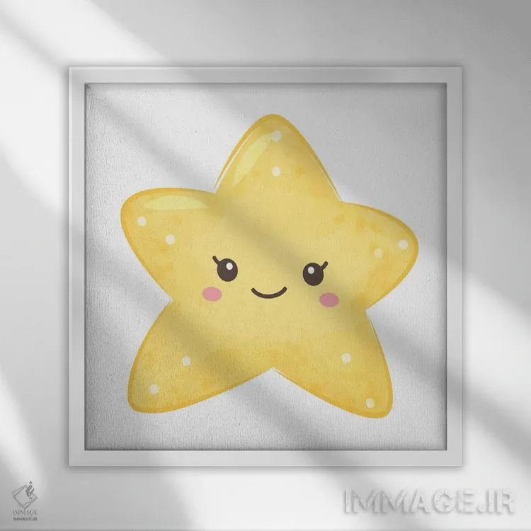 تابلو موجودات دریایی بامزه اثر آرت میرانو - نمای قابدار سفید