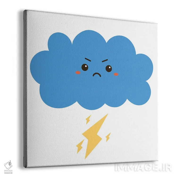 تابلو ابر با صاعقه برای اتاق کودک اثر آرت میرانو - نمای پرسپکتیو محصول