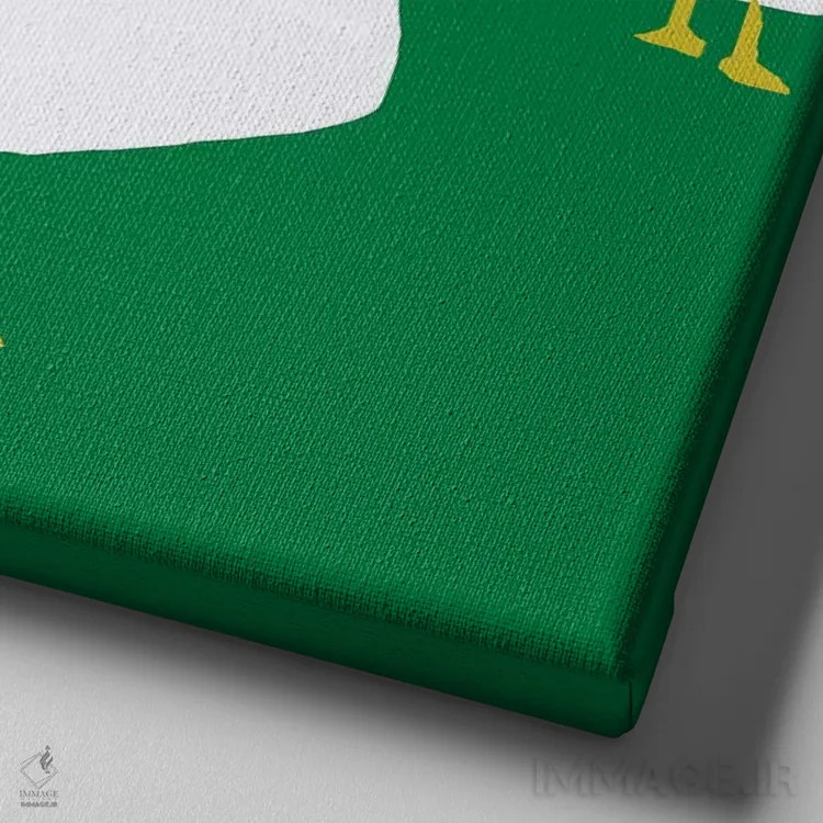 تابلو غازها روی زمینه سبز اثر آرت میرانو - نمای نزدیک بافت بوم