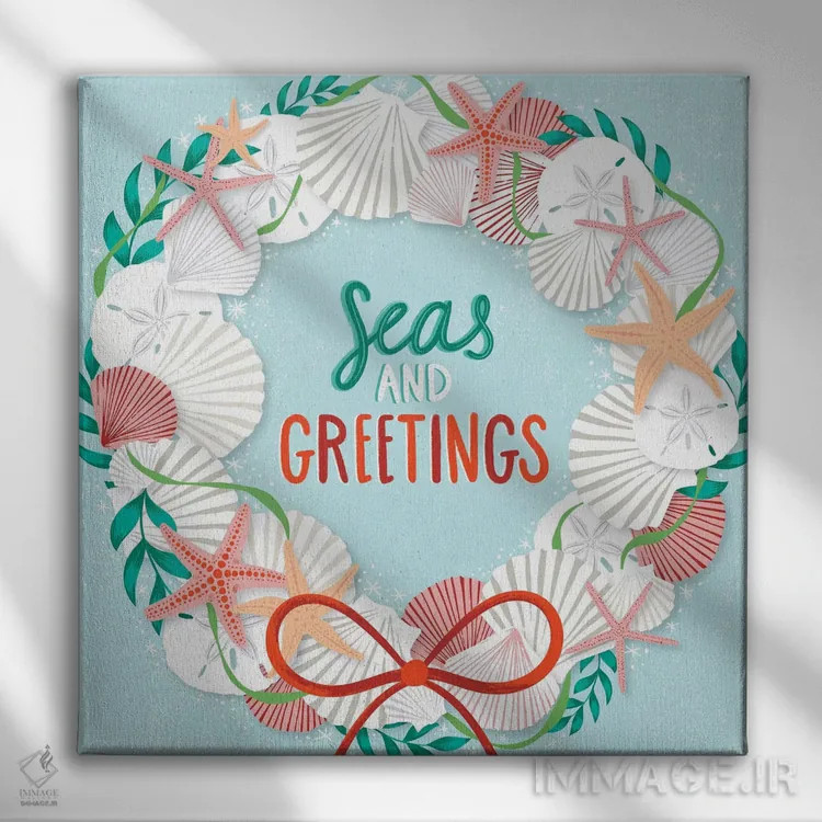 تابلو دریا و احوالپرسی III اثر آرولین ویدرهولد - نمای روبهرو روی دیوار