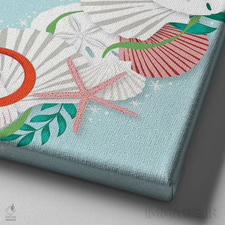 تابلو دریا و احوالپرسی III اثر آرولین ویدرهولد - نمای نزدیک بافت بوم