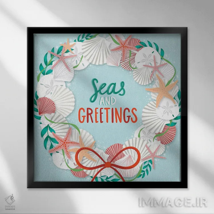 تابلو دریا و احوالپرسی III اثر آرولین ویدرهولد - نمای قابدار مشکی