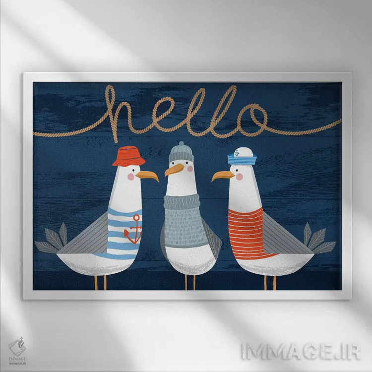 تابلو تفریح در ساحل I اثر آرولین ویدرهولد - نمای قابدار سفید