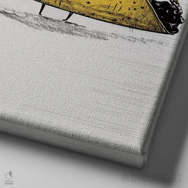 تابلو بسیار شوخطبع I اثر آرولین ویدرهولد - نمای نزدیک بافت بوم