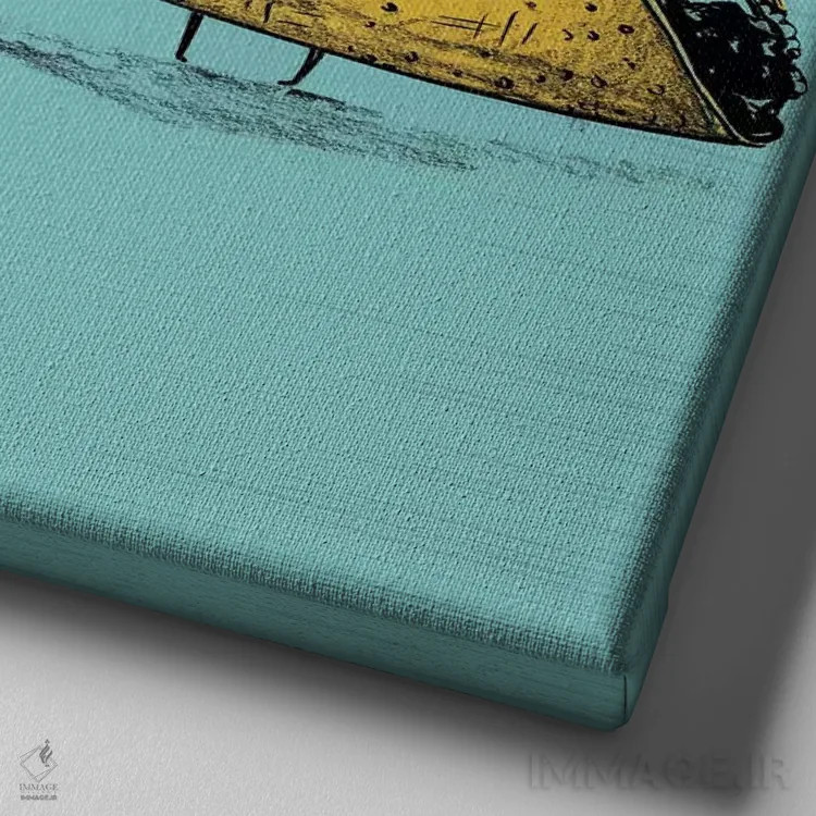 تابلو بسیار شوخطبع II اثر آرولین ویدرهولد - نمای نزدیک بافت بوم