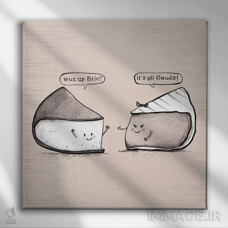 تابلو شوخیهای خیلی بامزه ۱۰ اثر آرولین ویدرهولد - نمای روبهرو روی دیوار