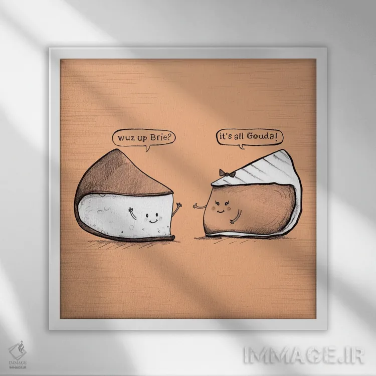 تابلو شوخیهای خیلی بامزه ۹ اثر آرولین ویدرهولد - نمای قابدار سفید