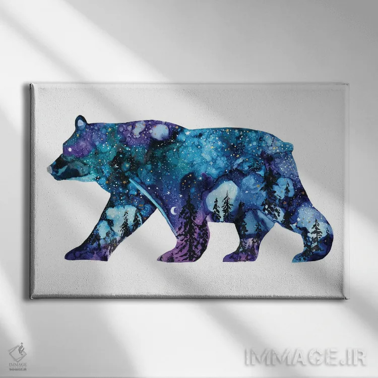 تابلو حیوانات آسمانی ۲ اثر آرولین ویدرهولد - نمای روبهرو روی دیوار