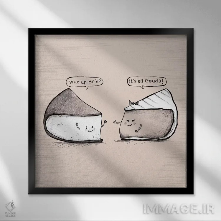 تابلو شوخیهای خیلی بامزه ۱۰ اثر آرولین ویدرهولد - نمای قابدار مشکی