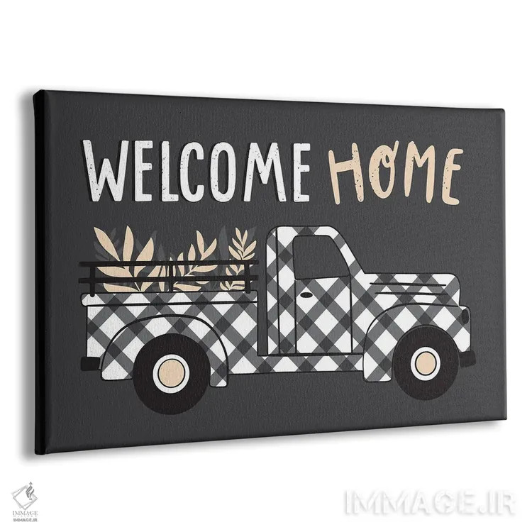 تابلو به خانه خوش آمدید اثر آرولین ویدرهولد - نمای پرسپکتیو محصول