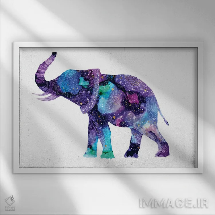 تابلو حیوانات آسمانی ۹ اثر آرولین ویدرهولد - نمای قابدار سفید