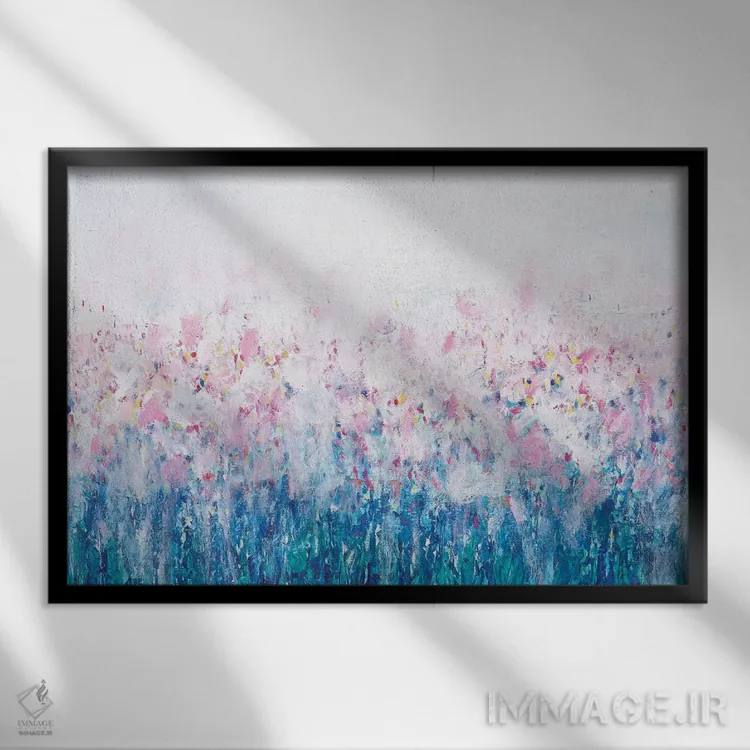 تابلو سوسنها اثر آرتزارو - نمای قابدار مشکی