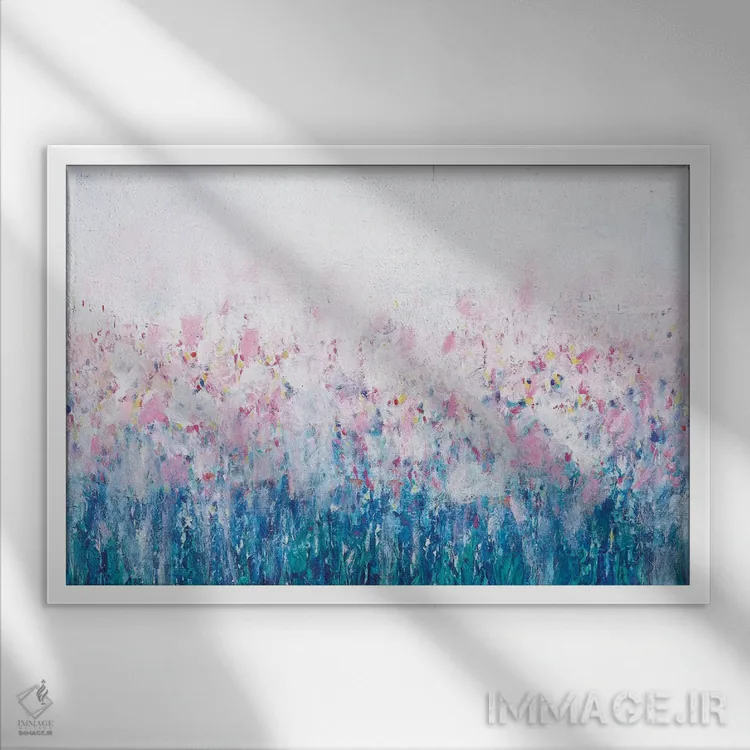 تابلو سوسنها اثر آرتزارو - نمای قابدار سفید