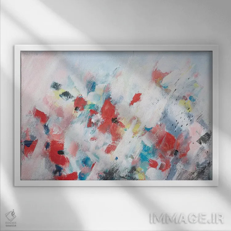 تابلو چمنزار ۳ اثر آرتزارو - نمای قابدار سفید