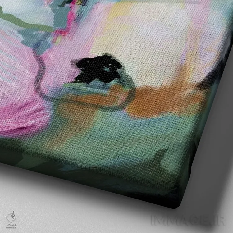 تابلو فلورا (گیاهان یا نام الهه گیاهی) اثر آرتزارو - نمای نزدیک بافت بوم