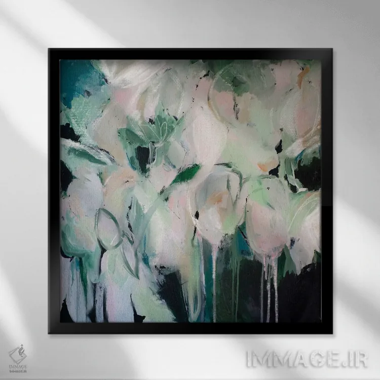 تابلو رز وحشی اثر آرتزارو - نمای قابدار مشکی