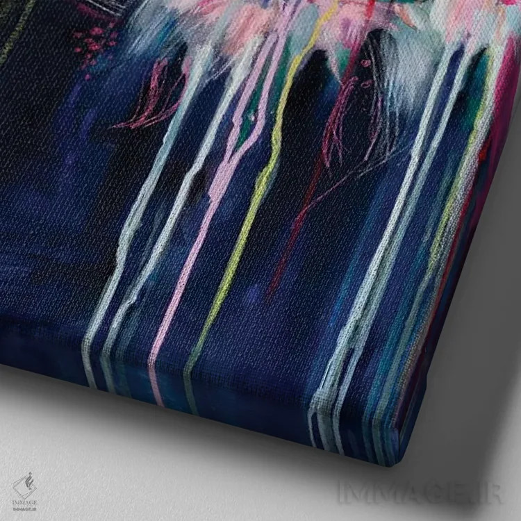 تابلو فلورا ۲ اثر آرتزارو - نمای نزدیک بافت بوم