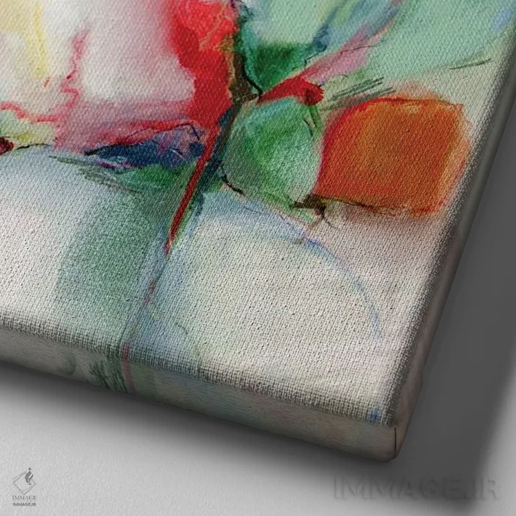 تابلو دستهگل اثر آرتزارو - نمای نزدیک بافت بوم