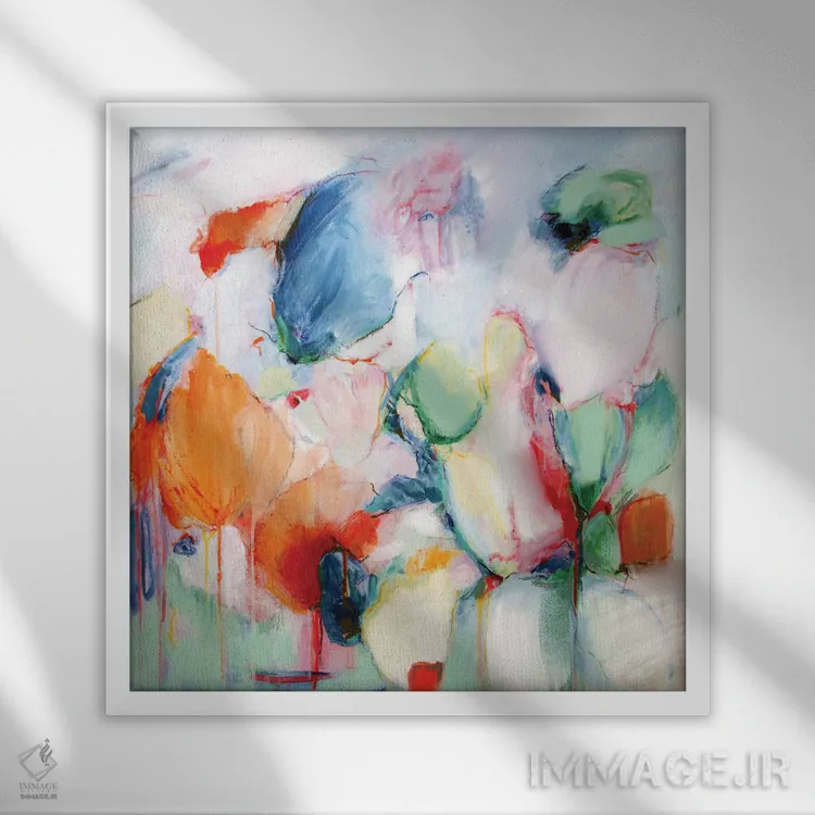 تابلو دستهگل اثر آرتزارو - نمای قابدار سفید