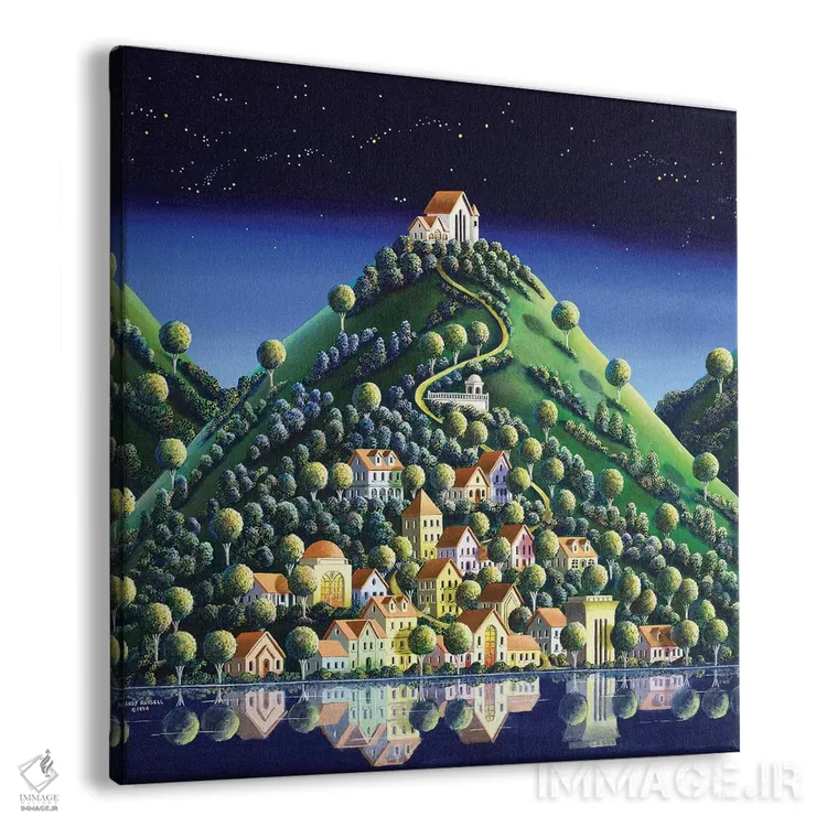 تابلو دهکدهٔ پنهان ۲۱ اثر اندی راسل - نمای پرسپکتیو محصول