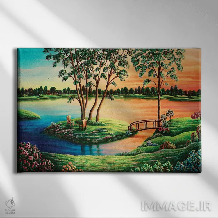 تابلو بازگشت به عدن ۳ اثر اندی راسل - نمای روبهرو روی دیوار