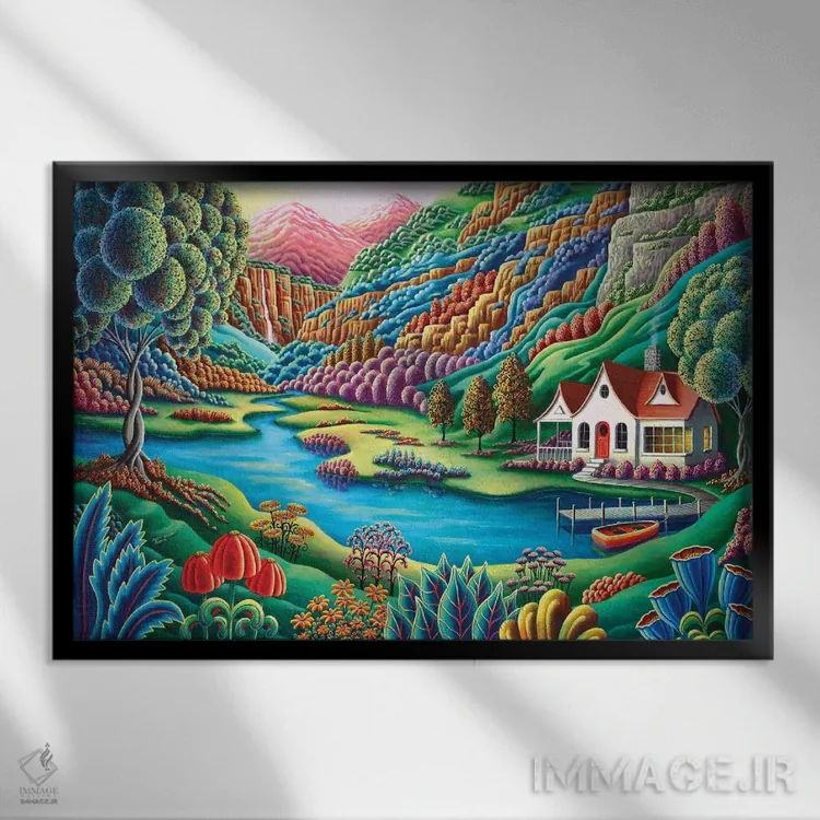 تابلو سپیدهدم اثر اندی راسل - نمای قابدار مشکی