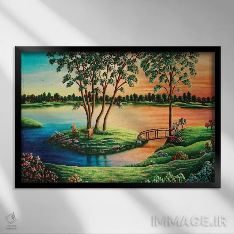 تابلو بازگشت به عدن ۳ اثر اندی راسل - نمای قابدار مشکی