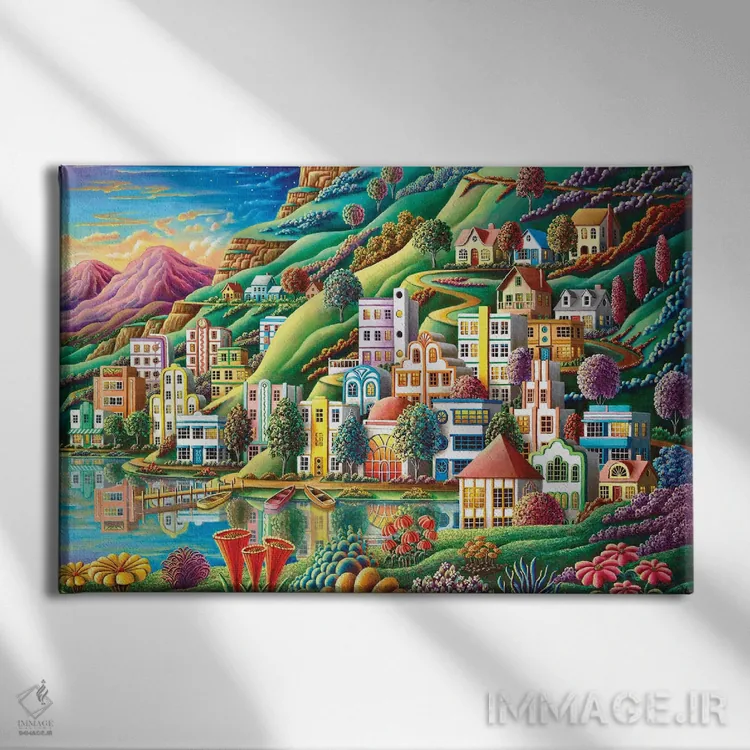 تابلو بندرگاه پنهان اثر اندی راسل - نمای روبهرو روی دیوار