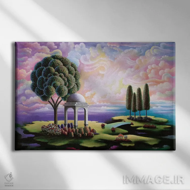 تابلو روشنایی اثر اندی راسل - نمای روبهرو روی دیوار