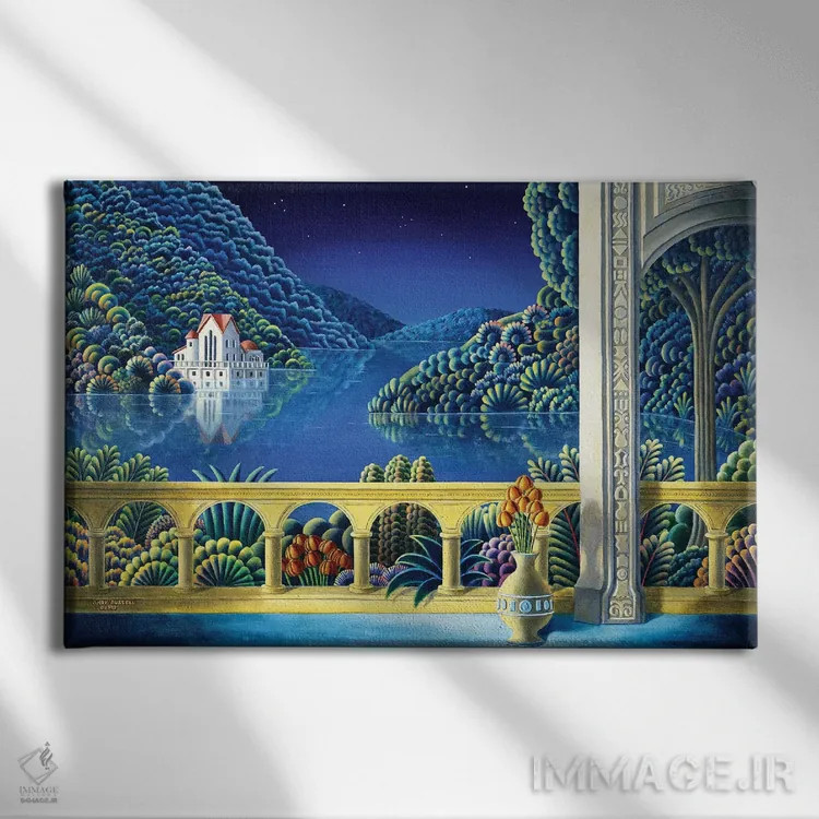 تابلو رقص ماه اثر اندی راسل - نمای روبهرو روی دیوار