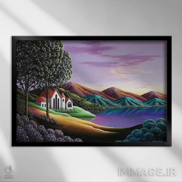 تابلو خانه اثر اندی راسل - نمای قابدار مشکی