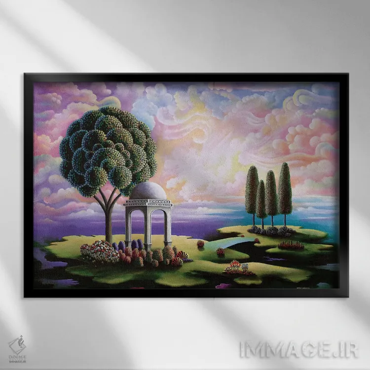 تابلو روشنایی اثر اندی راسل - نمای قابدار مشکی