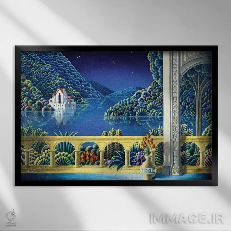 تابلو رقص ماه اثر اندی راسل - نمای قابدار مشکی