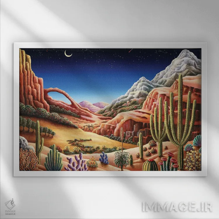 تابلو پنجرهای به آسمان اثر اندی راسل - نمای قابدار سفید