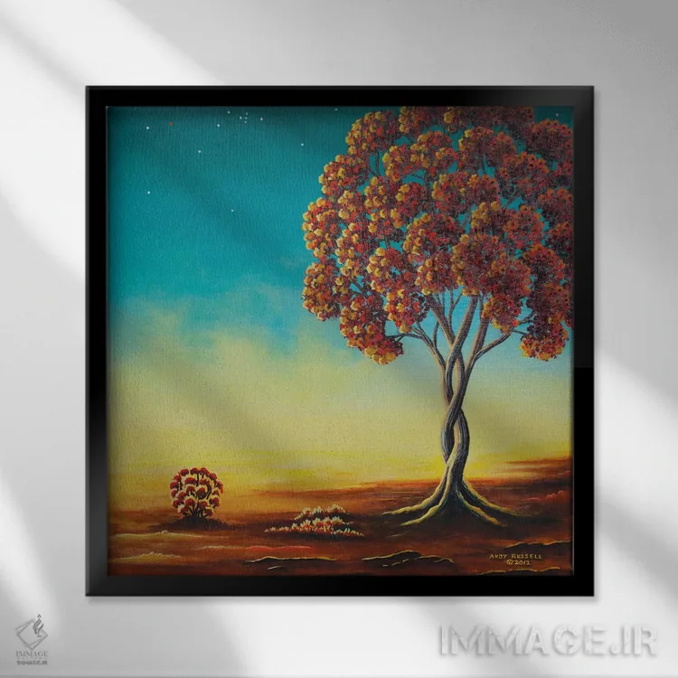 تابلو پاییز اثر اندی راسل - نمای قابدار مشکی