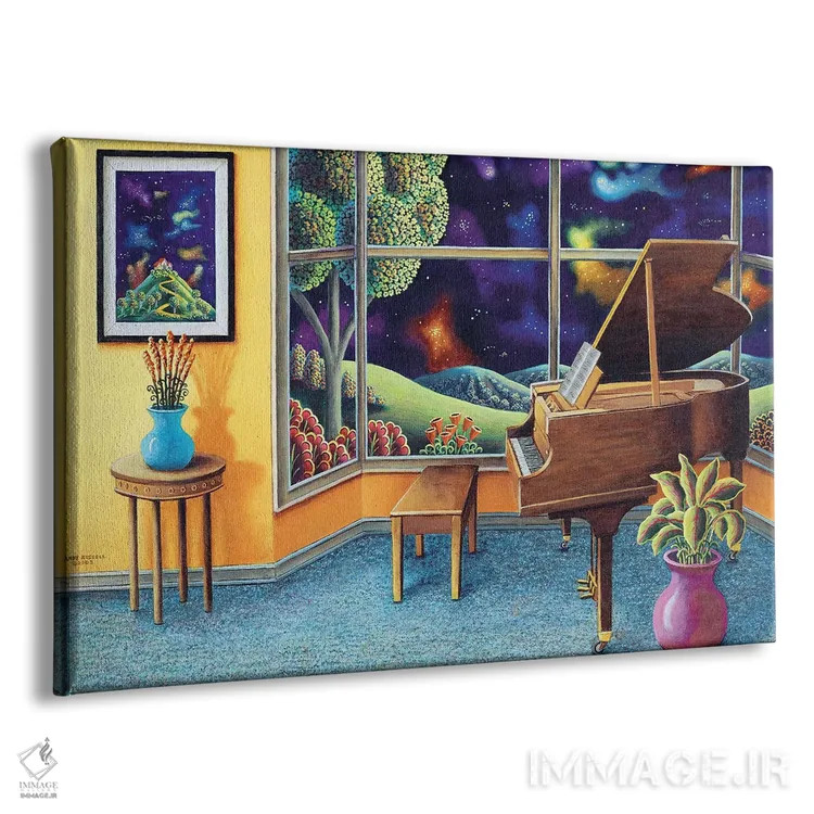 تابلو پیانوی کوچک (اصطلاحی برای پیانوی کودکانه یا کوچک) اثر اندی راسل - نمای پرسپکتیو محصول